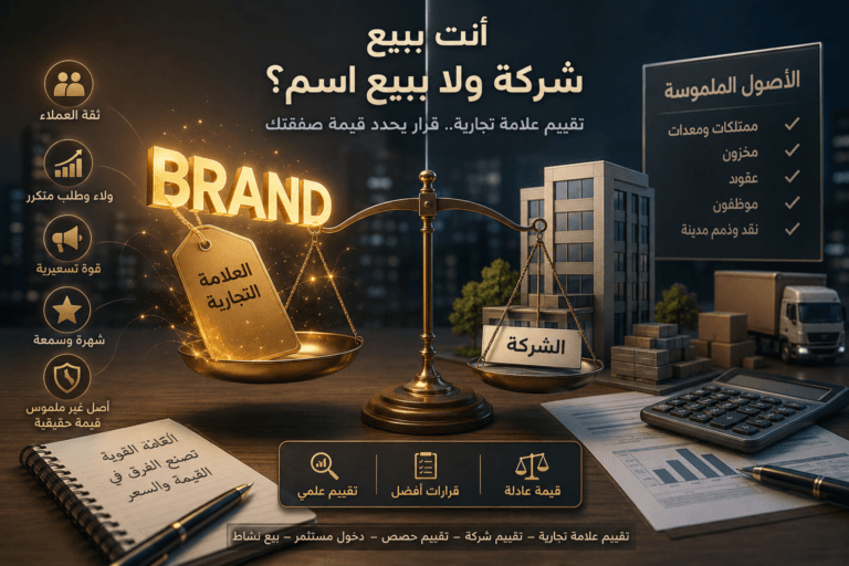 تقييم العلامة التجارية عند بيع الشركة