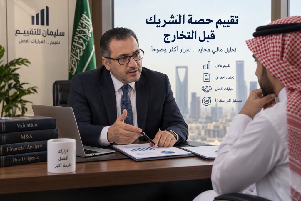 تقييم حصة للتخارج وتحديد قيمة حصة الشريك