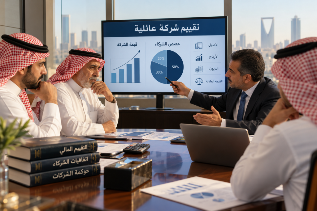 تقييم شركة عائلية وتخارج أحد الشركاء