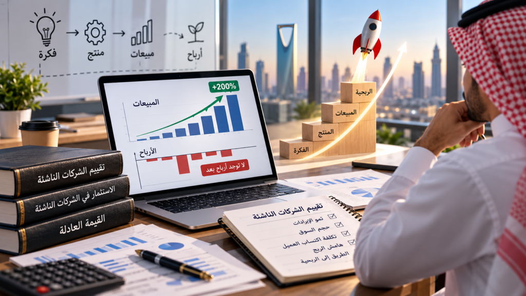 تقييم الشركات الناشئة ذات المبيعات المتنامية
